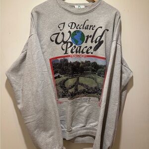 Gray ‘I Declare World Peace’ Sweatshirt